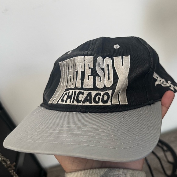 Vintage Chicago White Sox Drew Pearson Wool MLB Logo SnapBack Cap Blue - Picture 4 of 7